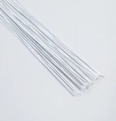 Изображение Флористическая проволока 0,65мм "Белая" (набор 20 шт), 36 см